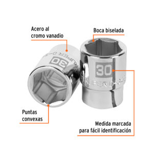 Alternative view of Dado de 30 mm, 6 puntas, cuadro 3/4', TRUPER