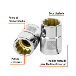 Alternative view of Dado de 15/16', 12 puntas, cuadro 3/4', TRUPER