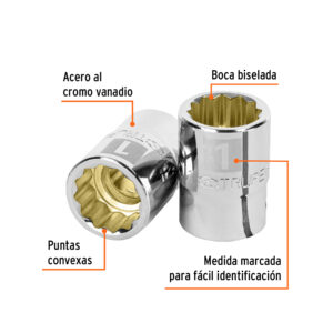 Alternative view of Dado de 1', 12 puntas, cuadro 3/4', TRUPER