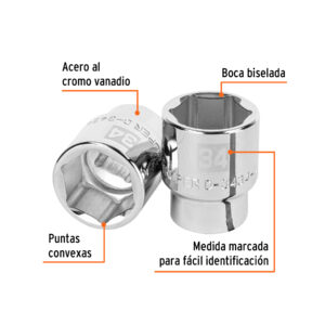 Alternative view of Dado de 34 mm, 6 puntas, cuadro 3/4', TRUPER