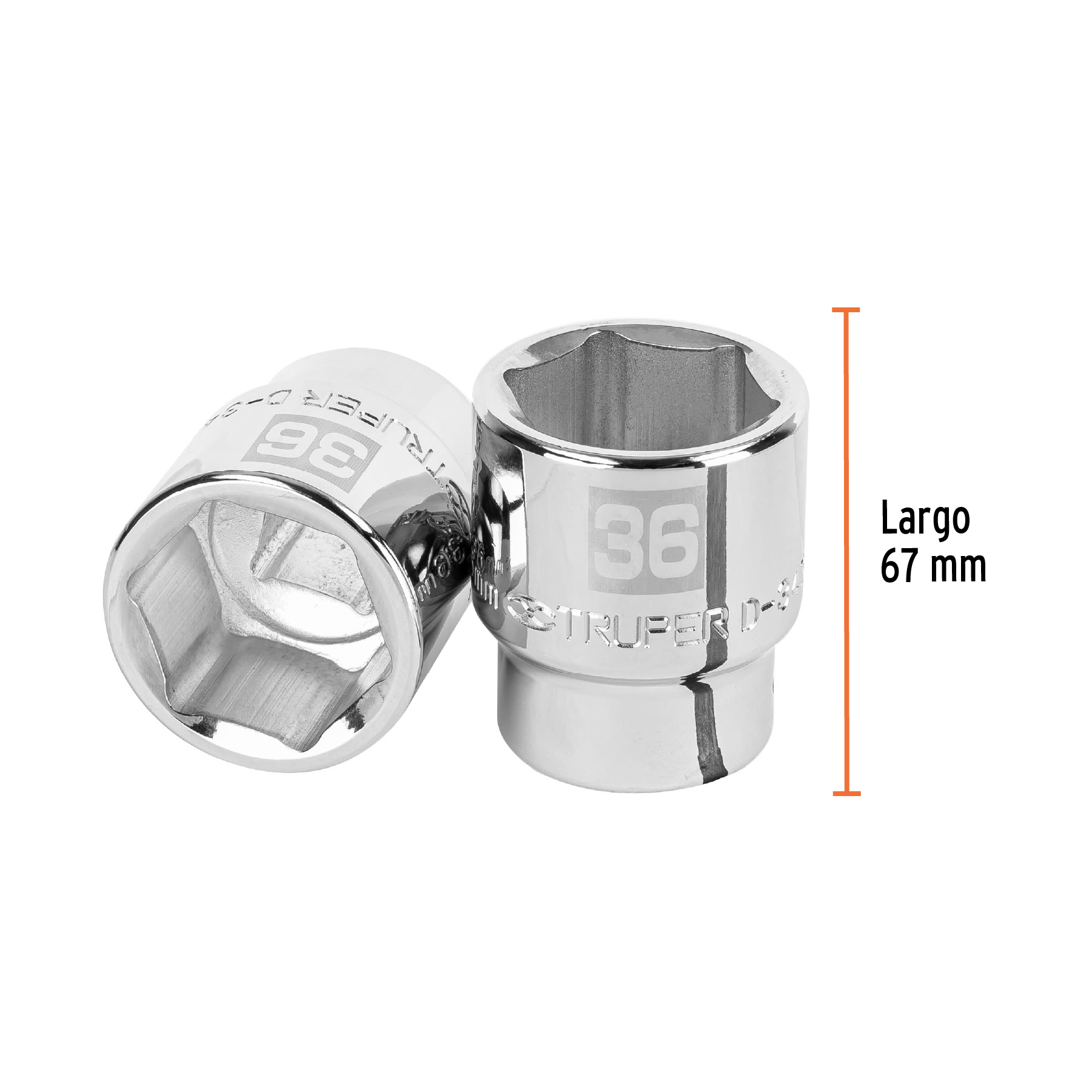 Dado de 36 mm, 6 puntas, cuadro 3/4', TRUPER - Imagen 3