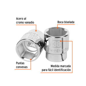 Alternative view of Dado de 38 mm, 6 puntas, cuadro 3/4', TRUPER