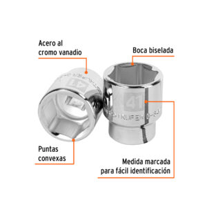 Alternative view of Dado de 41 mm, 6 puntas, cuadro 3/4', TRUPER