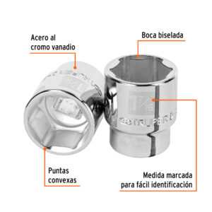 Alternative view of Dado de 1-7/16', 6 puntas, cuadro 3/4', TRUPER