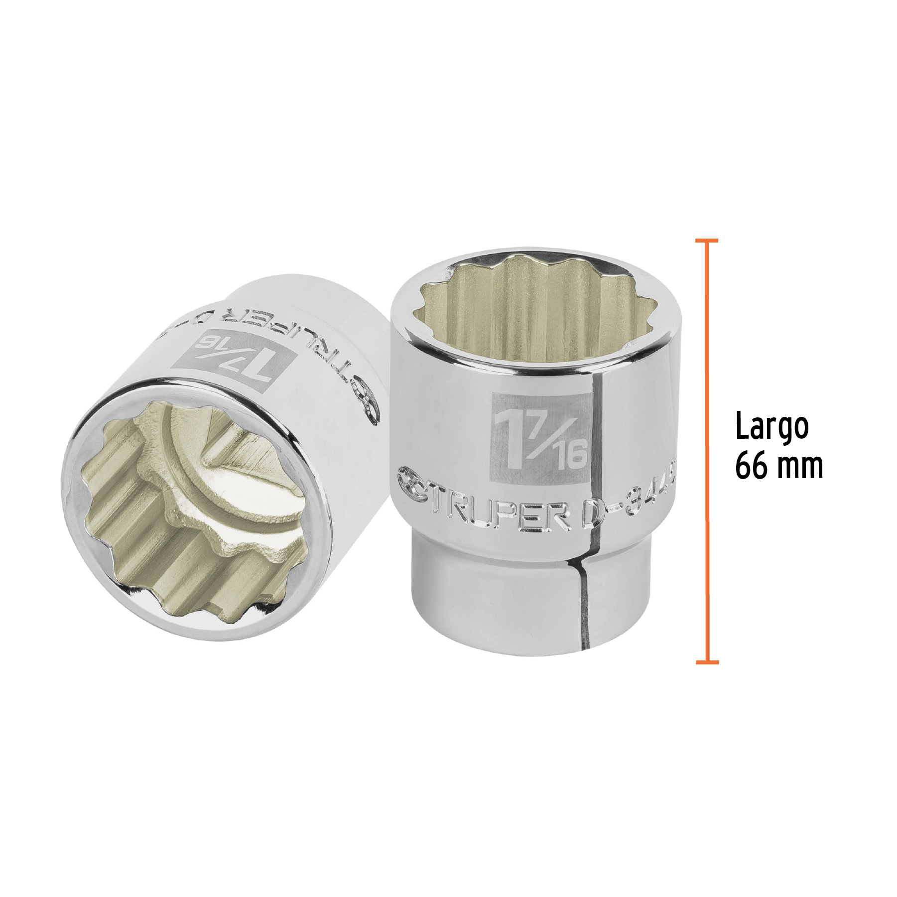 Dado de 1-7/16', 12 puntas, cuadro 3/4', TRUPER - Imagen 3