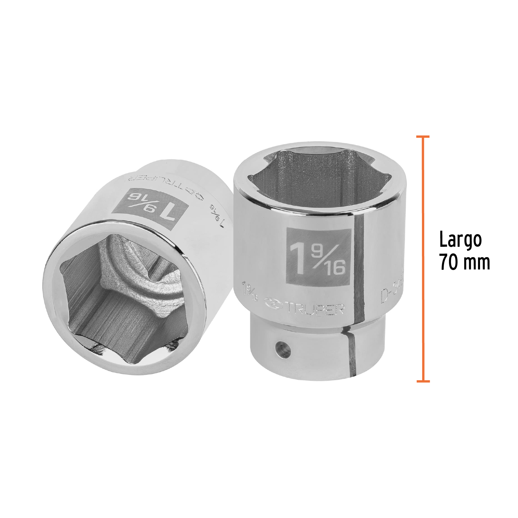 Dado de 1-9/16', 6 puntas, cuadro 3/4', TRUPER - Imagen 3