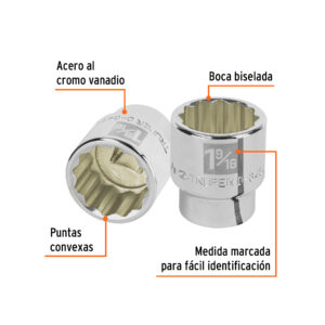 Alternative view of Dado de 1-9/16', 12 puntas, cuadro 3/4', TRUPER