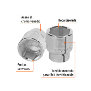Alternative view of Dado de 1-5/8', 6 puntas, cuadro 3/4', TRUPER