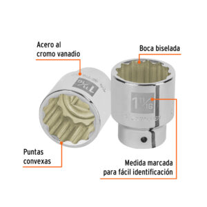 Alternative view of Dado de 1-11/16', 12 puntas, cuadro 3/4', TRUPER