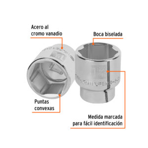 Alternative view of Dado de 1-13/16', 6 puntas, cuadro 3/4', TRUPER
