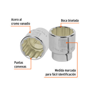 Alternative view of Dado de 1-13/16', 12 puntas, cuadro 3/4', TRUPER