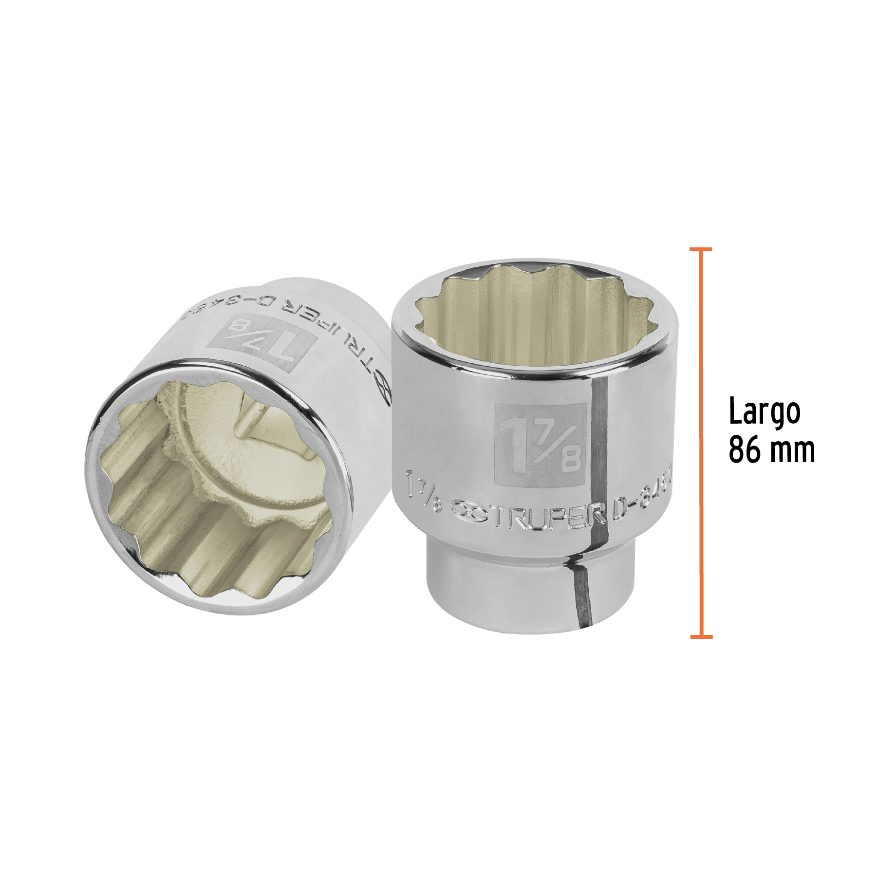 Dado de 1-7/8', 12 puntas, cuadro 3/4', TRUPER - Imagen 3