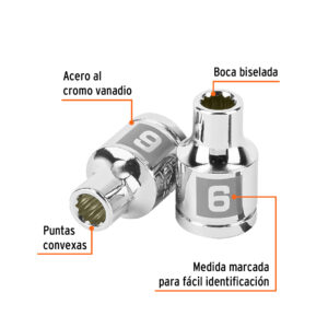 Alternative view of Dado de 6 mm, 12 puntas, cuadro 3/8', TRUPER