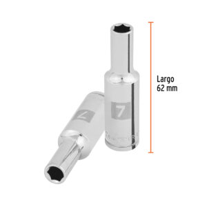 Dado largo de 7 mm, 6 puntas, cuadro 3/8', TRUPER - Imagen 3
