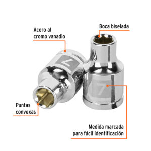 Alternative view of Dado de 7 mm, 6 puntas, cuadro 3/8', TRUPER
