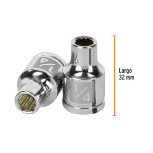 Dado de 1/4', 12 puntas, cuadro 3/8', TRUPER - Imagen 3
