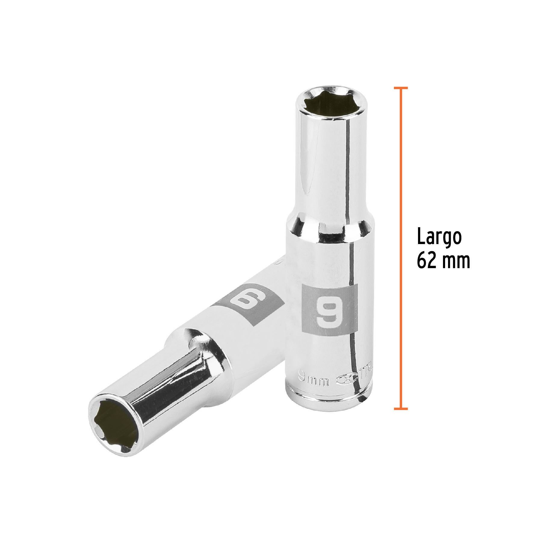 Dado largo de 9 mm, 6 puntas, cuadro 3/8', TRUPER - Imagen 3