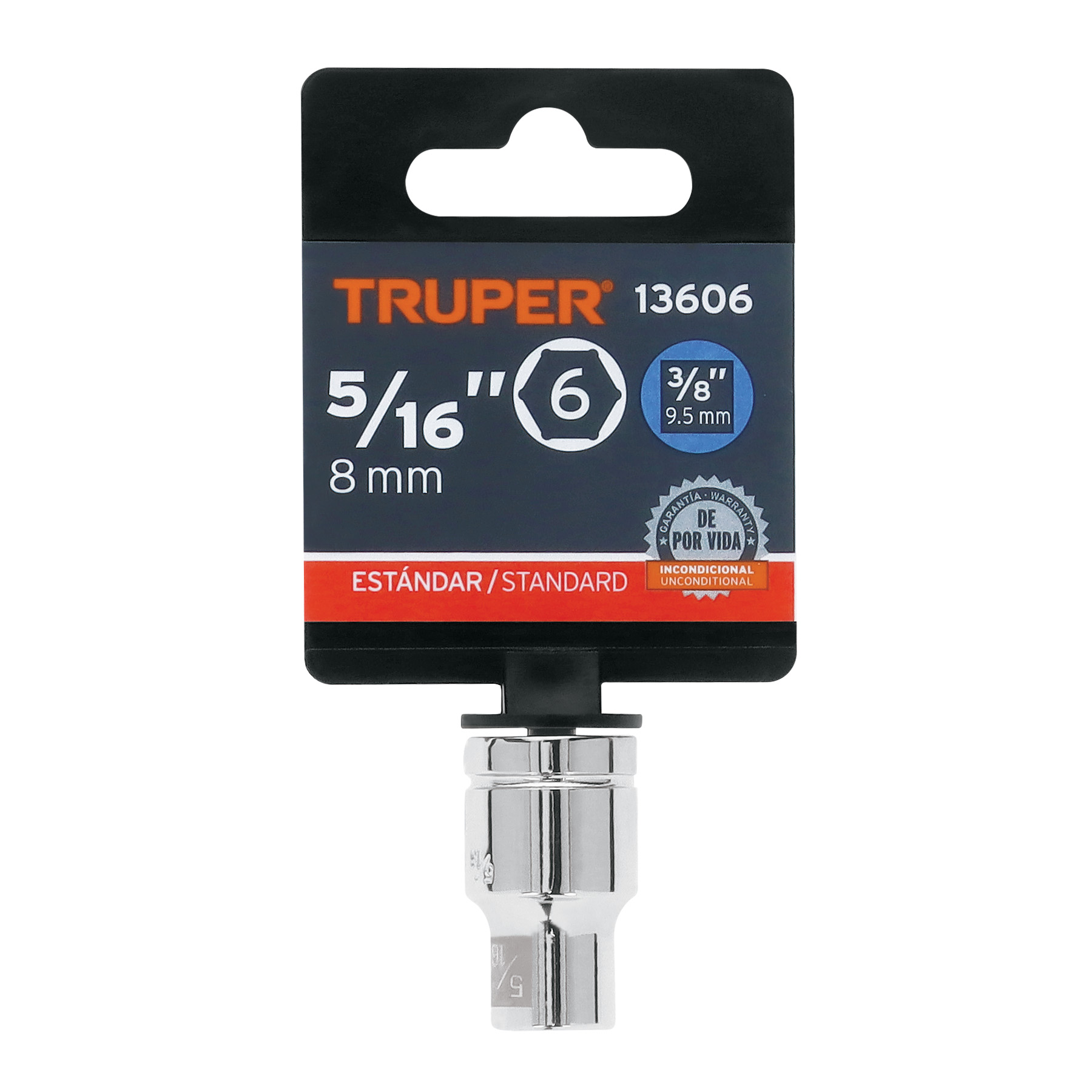 Dado de 5/16', 6 puntas, cuadro 3/8', TRUPER - Imagen 4