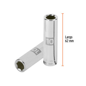 Dado largo de 10 mm, 6 puntas, cuadro 3/8', TRUPER - Imagen 3