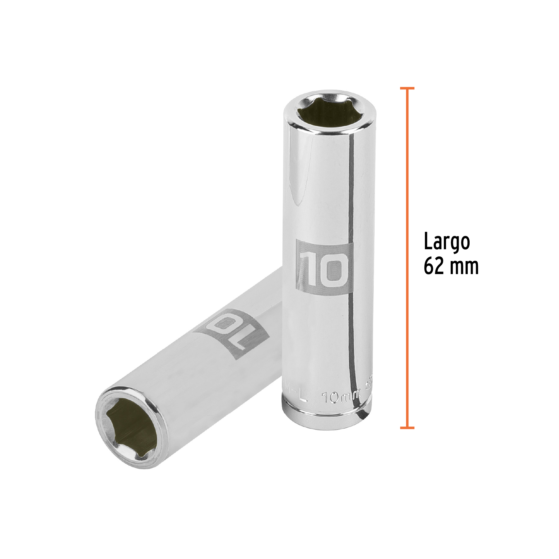 Dado largo de 10 mm, 6 puntas, cuadro 3/8', TRUPER - Imagen 3