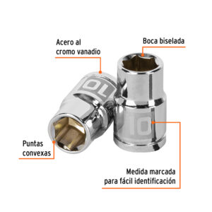 Alternative view of Dado de 10 mm, 6 puntas, cuadro 3/8', TRUPER