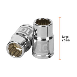 Dado de 10 mm, 12 puntas, cuadro 3/8', TRUPER - Imagen 3