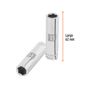 Dado largo de 11 mm, 6 puntas, cuadro 3/8', TRUPER - Imagen 3