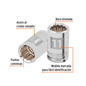 Alternative view of Dado de 11 mm, 12 puntas, cuadro 3/8', TRUPER