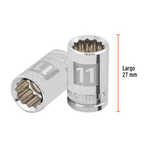 Dado de 11 mm, 12 puntas, cuadro 3/8', TRUPER - Imagen 3