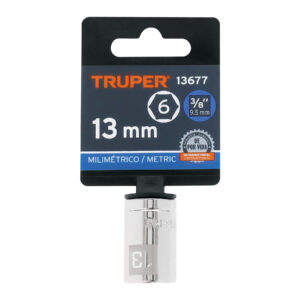 Dado de 13 mm, 6 puntas, cuadro 3/8', TRUPER - Imagen 4