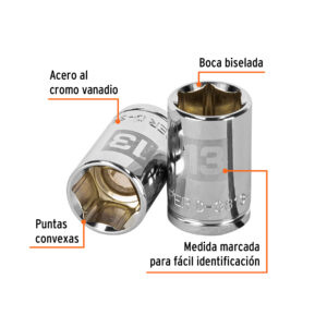 Alternative view of Dado de 13 mm, 6 puntas, cuadro 3/8', TRUPER
