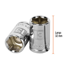 Dado de 13 mm, 6 puntas, cuadro 3/8', TRUPER - Imagen 3