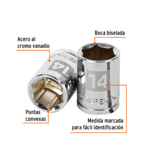 Alternative view of Dado de 14 mm, 6 puntas, cuadro 3/8', TRUPER