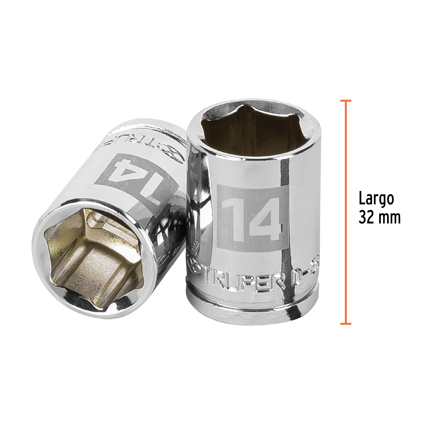Dado de 14 mm, 6 puntas, cuadro 3/8', TRUPER - Imagen 3