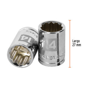 Dado de 14 mm, 12 puntas, cuadro 3/8', TRUPER - Imagen 3