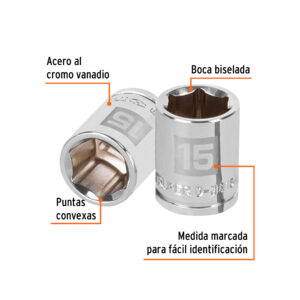 Alternative view of Dado de 15 mm, 6 puntas, cuadro 3/8', TRUPER