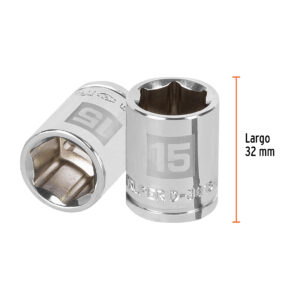 Dado de 15 mm, 6 puntas, cuadro 3/8', TRUPER - Imagen 3