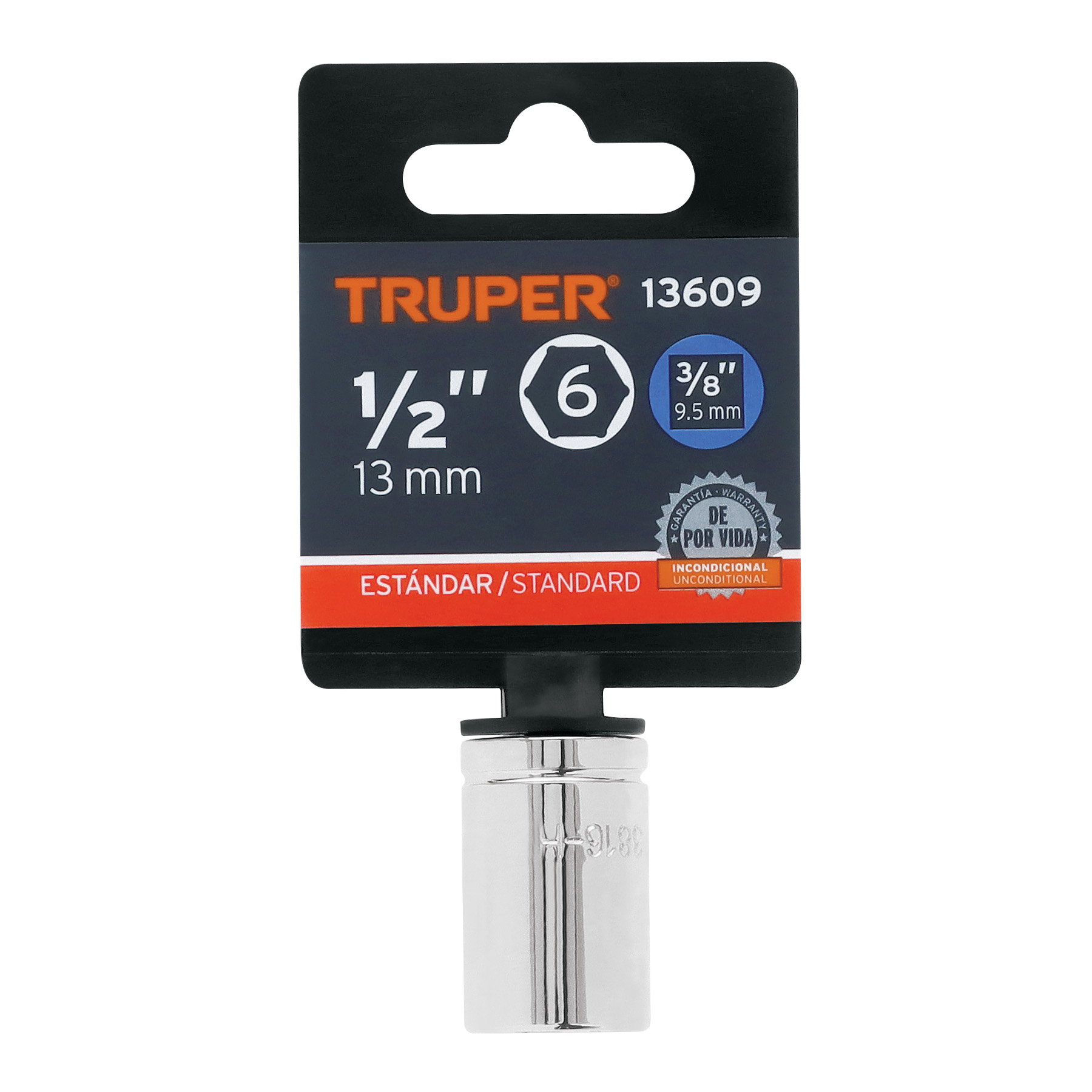 Dado de 1/2', 6 puntas, cuadro 3/8', TRUPER - Imagen 4