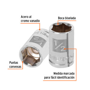 Alternative view of Dado de 1/2', 6 puntas, cuadro 3/8', TRUPER