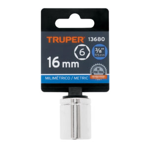 Dado de 16 mm, 6 puntas, cuadro 3/8', TRUPER - Imagen 4