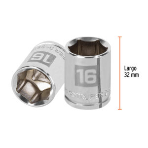 Dado de 16 mm, 6 puntas, cuadro 3/8', TRUPER - Imagen 3