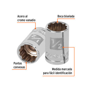 Alternative view of Dado de 1/2', 12 puntas, cuadro 3/8', TRUPER