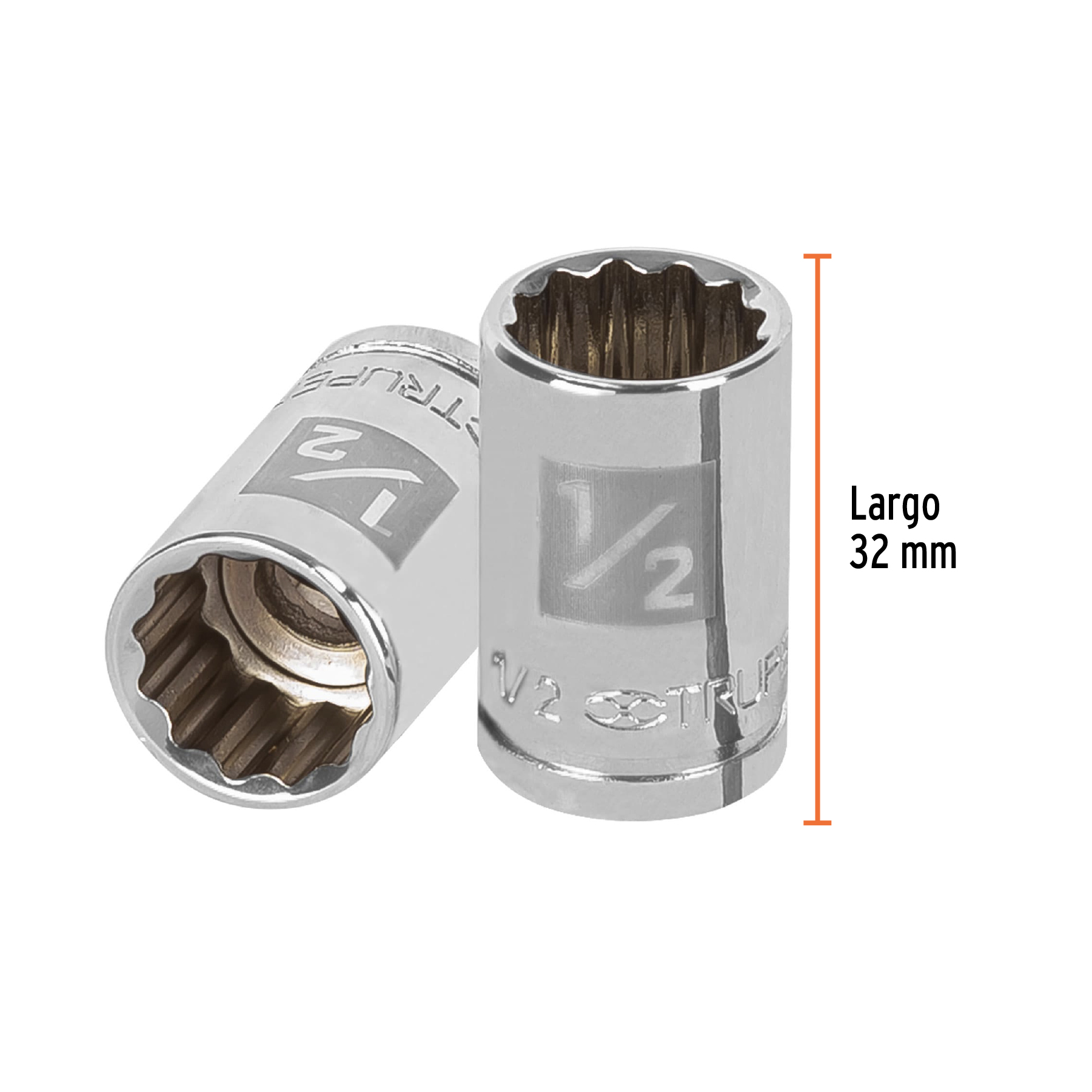 Dado de 1/2', 12 puntas, cuadro 3/8', TRUPER - Imagen 3