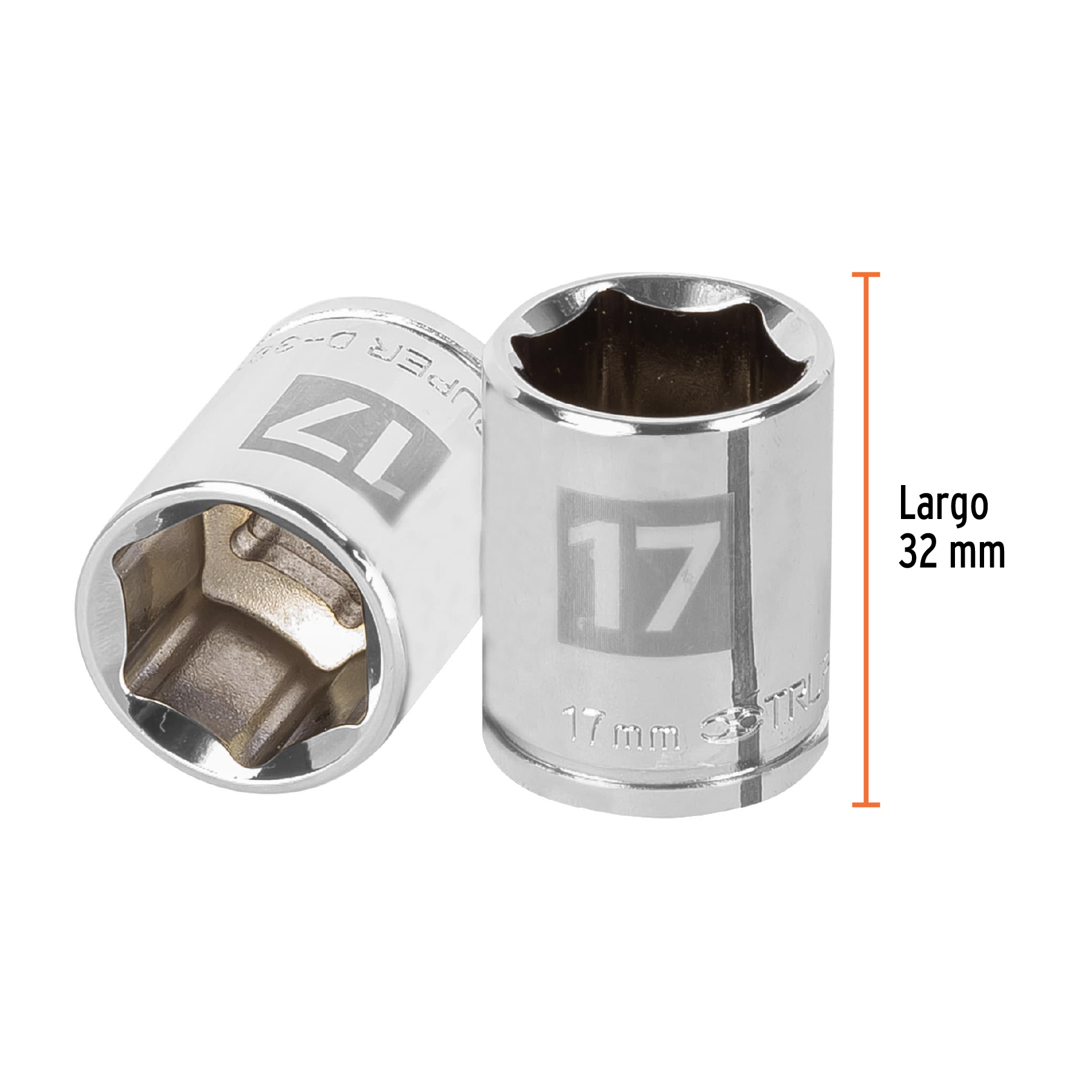 Dado de 17 mm, 6 puntas, cuadro 3/8', TRUPER - Imagen 3