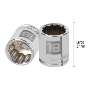 Dado de 18 mm, 12 puntas, cuadro 3/8', TRUPER - Imagen 3