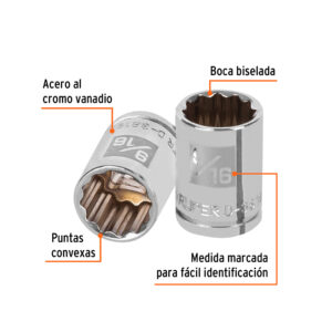 Alternative view of Dado de 9/16', 12 puntas, cuadro 3/8', TRUPER