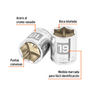 Alternative view of Dado de 19 mm, 6 puntas, cuadro 3/8', TRUPER
