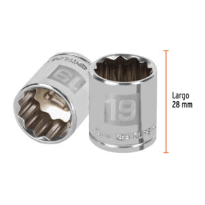 Dado de 19 mm, 12 puntas, cuadro 3/8', TRUPER - Imagen 3