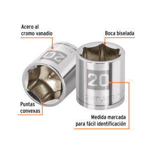 Alternative view of Dado de 20 mm, 6 puntas, cuadro 3/8', TRUPER
