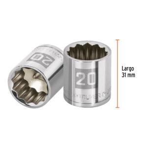 Dado de 20 mm, 12 puntas, cuadro 3/8', TRUPER - Imagen 3